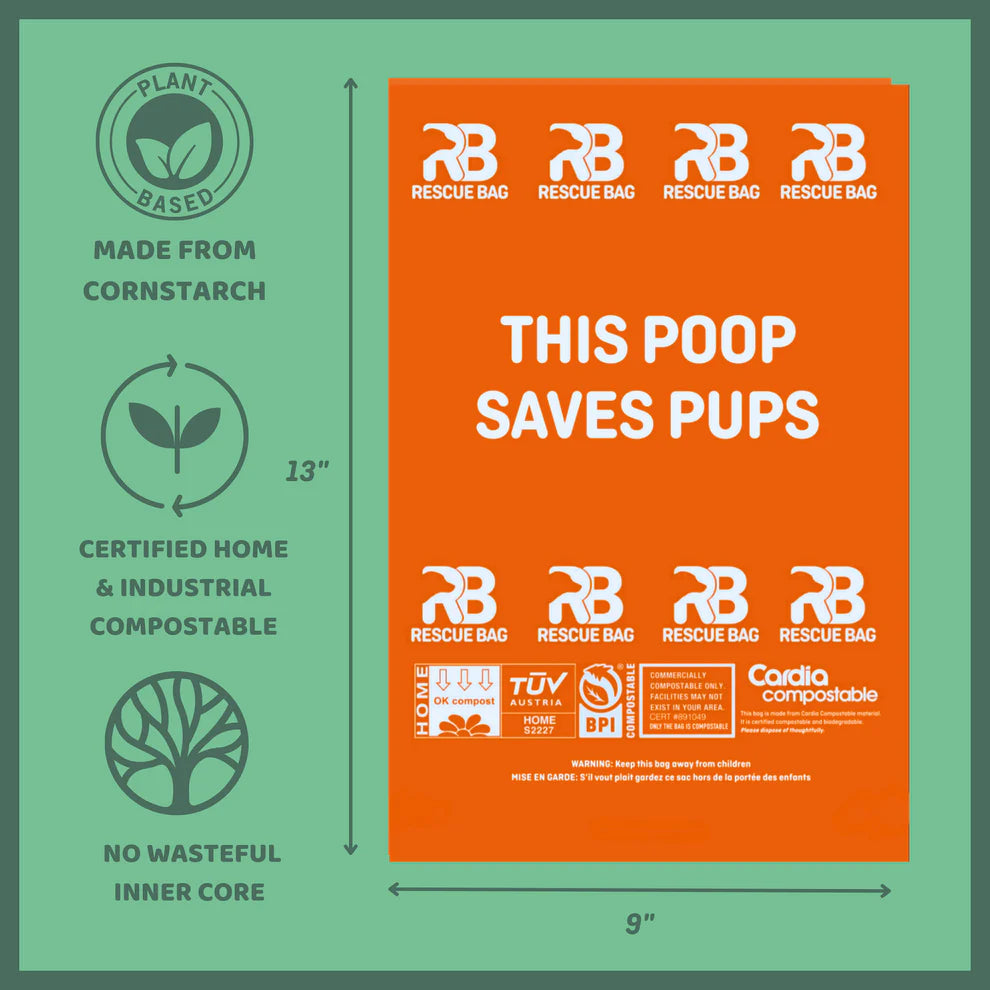 Rescue Bag Compostable Dog Poop Bags