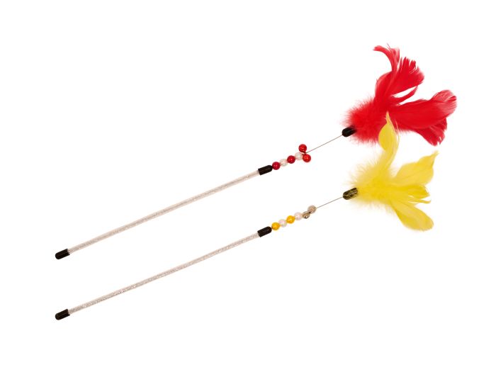 Bud'Z Feather Duster Toy For Cats Goldfinch Cat 35cm