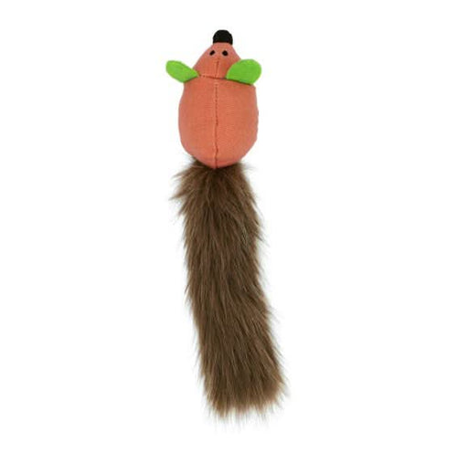 Bud'Z - Cat Toy With Catnip Tube Mouse With Silky Tail, Coral Cat