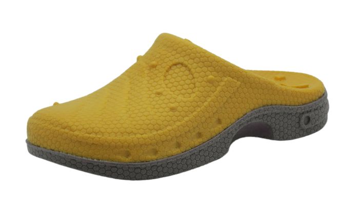 Bud'Z - Floating Rubber Dog Toy With Squeaker Sandal Yellow Orange