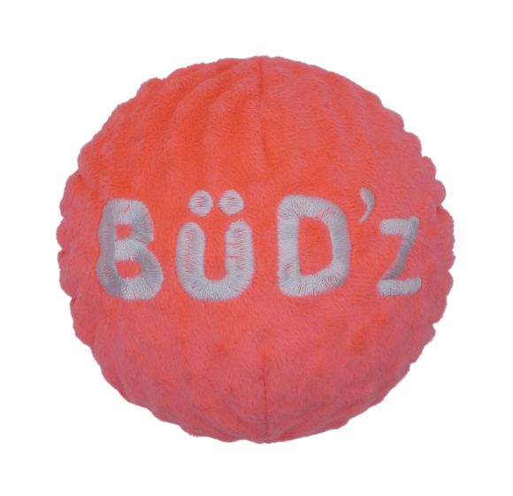 Bud'Z - Rubber Dog Toy Spiked Ball Pink Dog