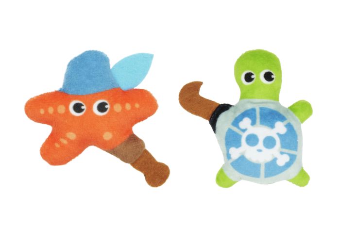 Bud'Z - Cat Toy Pirate Star & Turtle Duo Cat