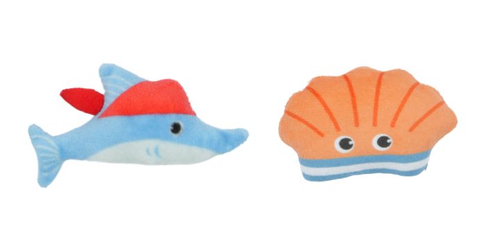 Bud'Z - Cat Toy Pirate Fish & Shell Duo Cat