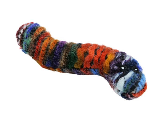 Bud'Z Cat Toy - Multicolour Wool Worm Cat