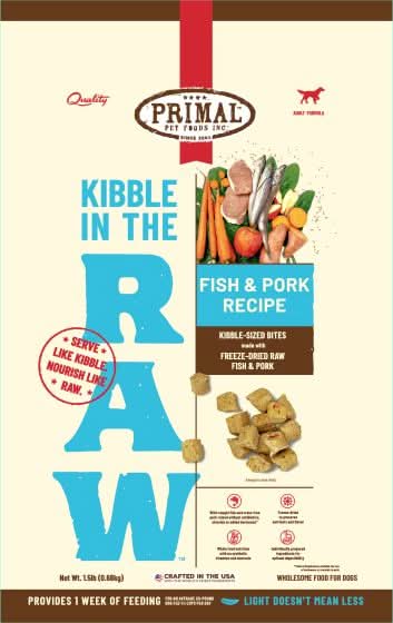 Primal - Dog Kibble in Raw Fish & Pork Recipe