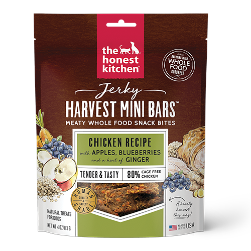 The Honest Kitchen - Jerky Harvest Mini Bars Chicken Recipe with Apples & Blueberries