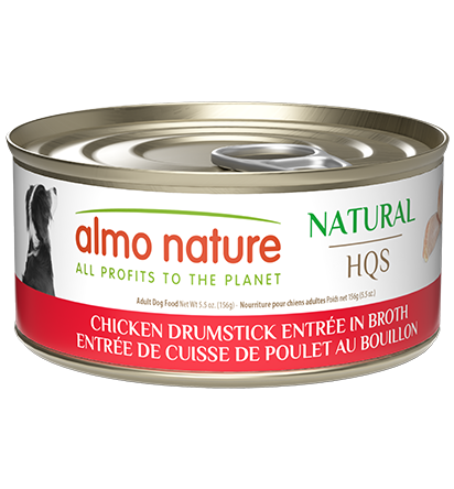 Almo Nature - HQS Natural Entrée Chicken Drumstick In Broth Dog Food