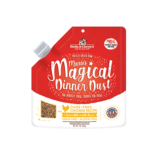 Stella & Chewy's Marie's Magical Dinner Dust Cage-Free Chicken Freeze-Dried Topper for Dogs