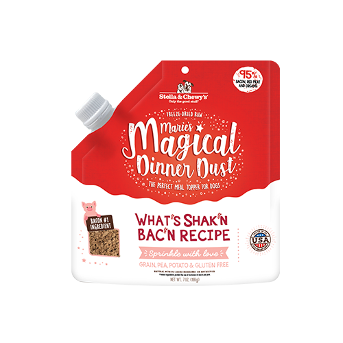 Stella & Chewy's Marie's Magical Dinner Dust What's Shak'n Bac'n Freeze-Dried Topper for Dogs