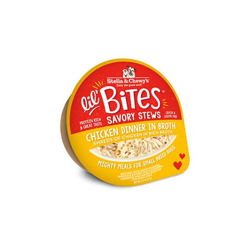 Stella & Chewy's Lil' Bites Savory Stews Chicken Dinner in Broth for Small Breed Dogs