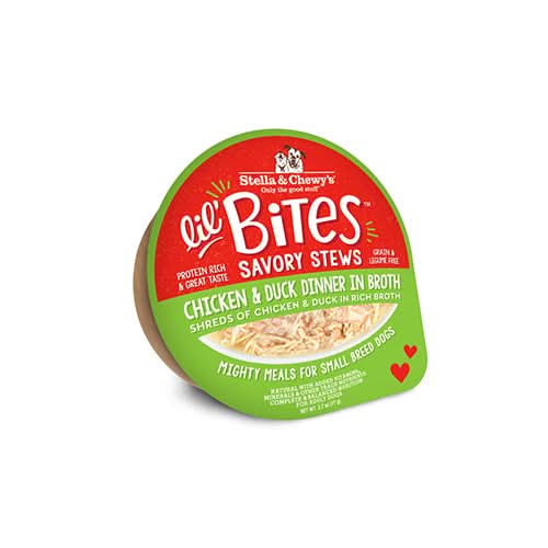 Stella & Chewy's Lil' Bites Savory Stews Chicken & Duck Dinner in Broth for Small Breed Dogs