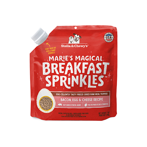 Stella & Chewy's - Marie's Magical Breakfast Sprinkles Bacon, Egg & Cheese Recipe Freeze-Dried Raw Meal Topper for Dogs