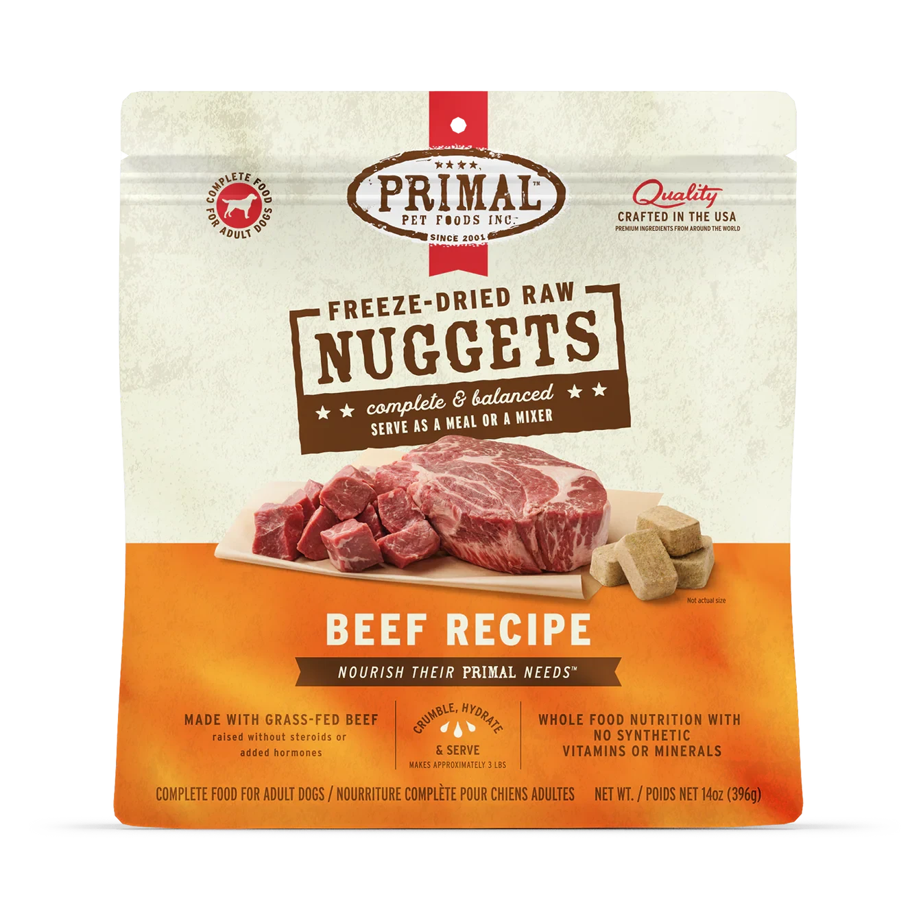 Primal Dog Freeze Dried Beef Nuggets