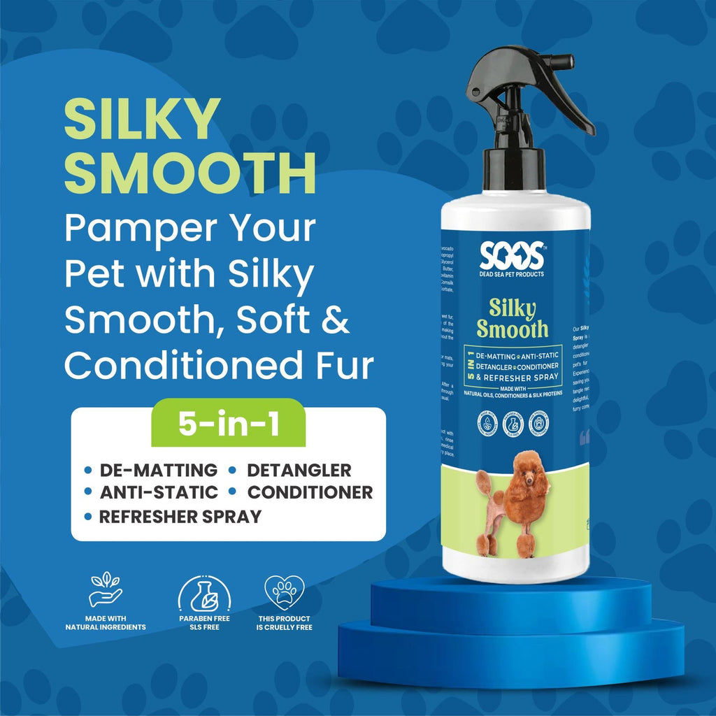 Soos Silky Smooth 5-in-1 Leave-on Conditioning Spray for Dogs and Cats