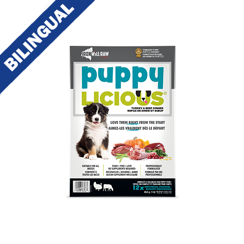 Iron Will Raw Puppylicious Turkey & Beef Dinner Frozen Puppy Food 12lb