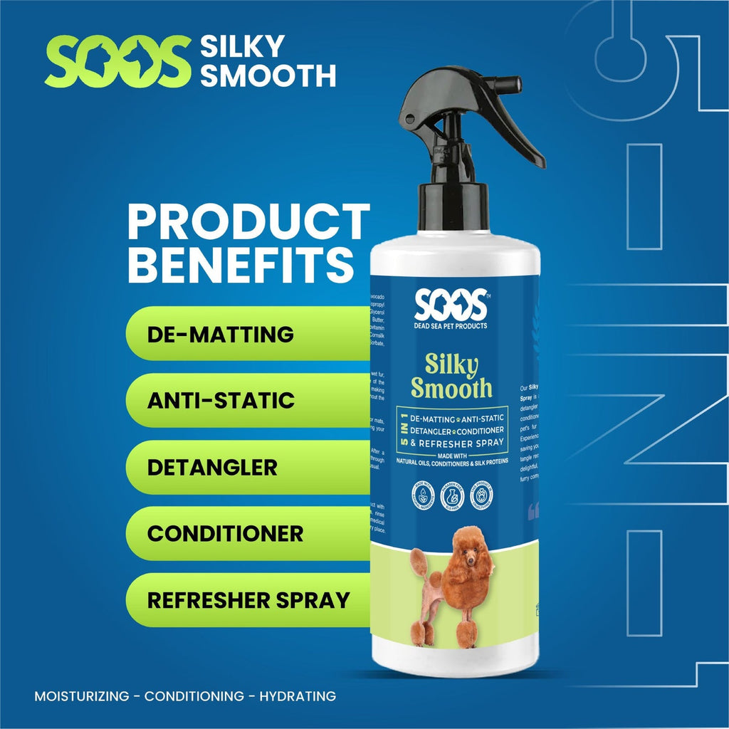 Soos Silky Smooth 5-in-1 Leave-on Conditioning Spray for Dogs and Cats