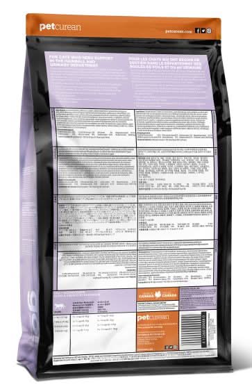 Petcurean Go! - Cat Hairball Control + Urinary Care Chicken Recipe With Grains