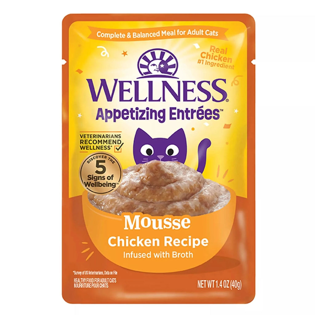 Wellness Appetizing Entrées Mousse Chicken Recipe Infused with Broth Wet Cat Food
