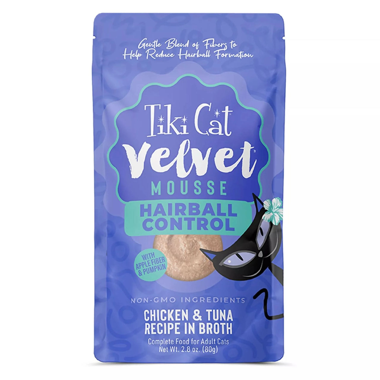 Tiki Cat® Velvet Mousse Hairball Control Chicken & Tuna Recipe in Broth Wet Cat Food