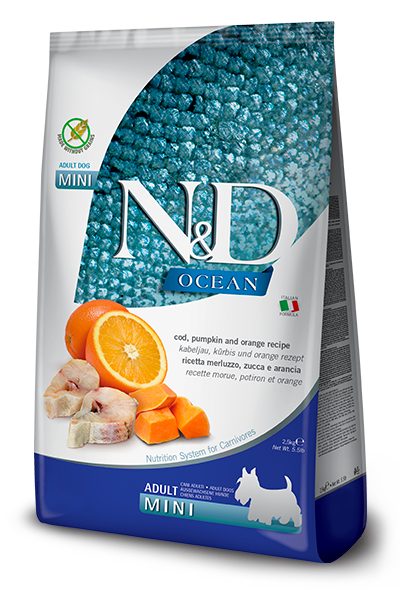 Farmina - Dog N&D Ocean Cod, Pumpkin & Orange Mini