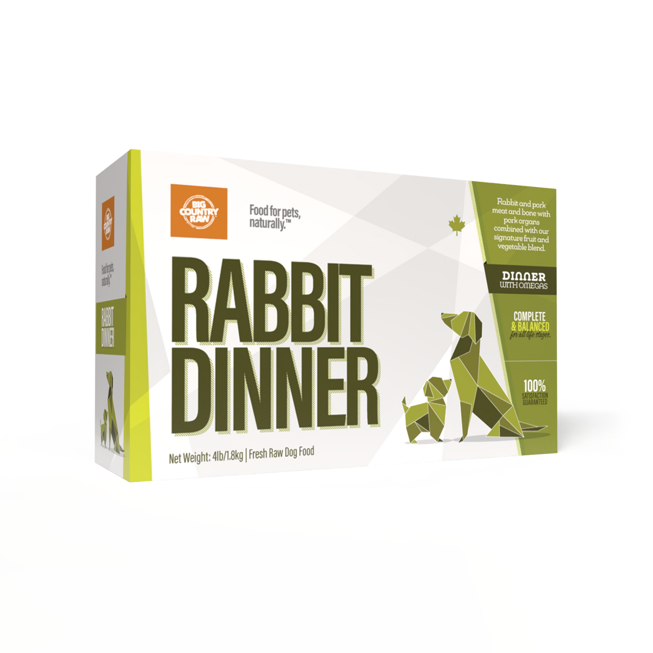 Big Country Raw - Rabbit Dinner Carton 4x1lb