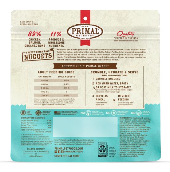Primal - Cat Freeze Dried Chicken & Salmon Nuggets