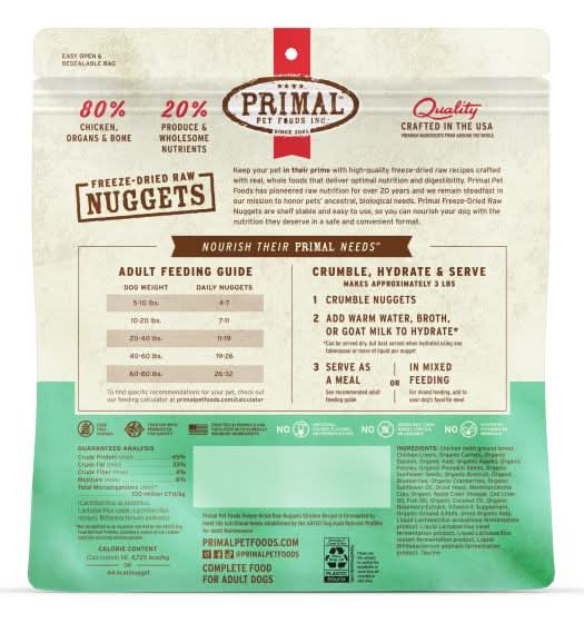Primal - Dog Freeze Dried Chicken Nuggets