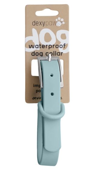 Dexypaws Waterproof Dog Collar, Sky Blue