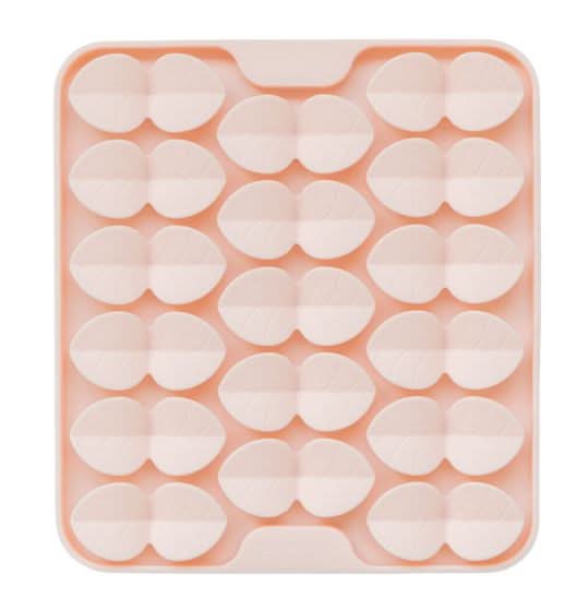 Dexypaws - Square Hide and Seek Silicone Snuffle Mat, Blush Pink Cat Dog