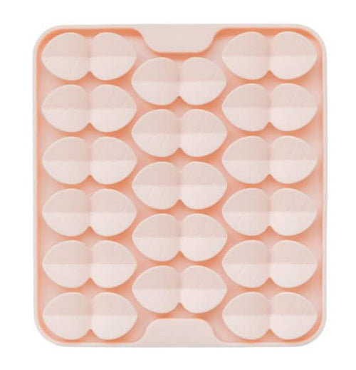 Dexypaws - Square Hide and Seek Silicone Snuffle Mat, Blush Pink Cat Dog