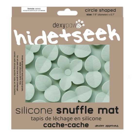 Dexypaws - Circle Hide and Seek Silicone Snuffle Mat, Sage Green Cat Dog