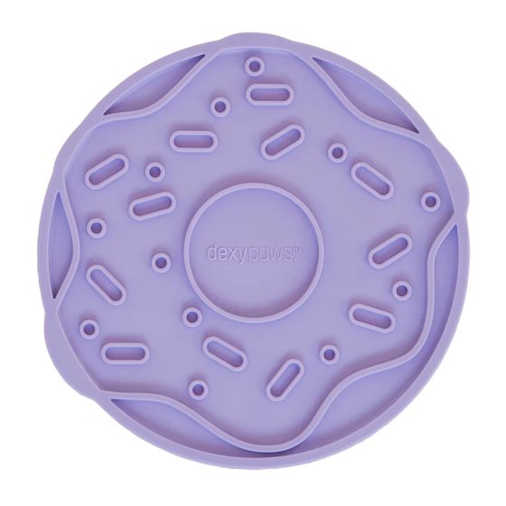 Dexypaws Mmm Donut Enrichment Licking Mat Mauve Purple Cat Dog