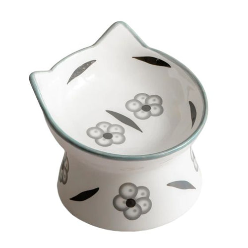 Dexypaws Raised Ceramic Cat Bowl