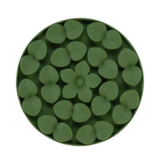 Dexypaws - Circle Hide and Seek Silicone Snuffle Mat, Army Green Cat Dog