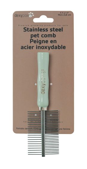 Dexypaws Stainless Steel Double Detangling Comb For Pets