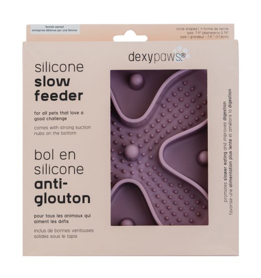 Dexypaws Silicone Slow Feeder, Circle, Blush Pink