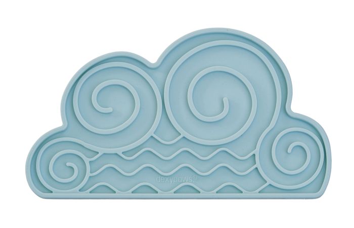 Dexypaws Enrichment Licking Mat, Cloud Shape, Sky Blue