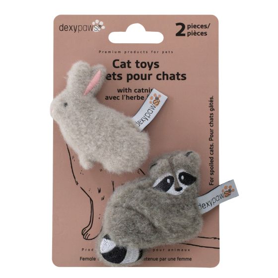 Dexypaws Cat Toys With Catnip, Backyard Buddies Duo 1pc