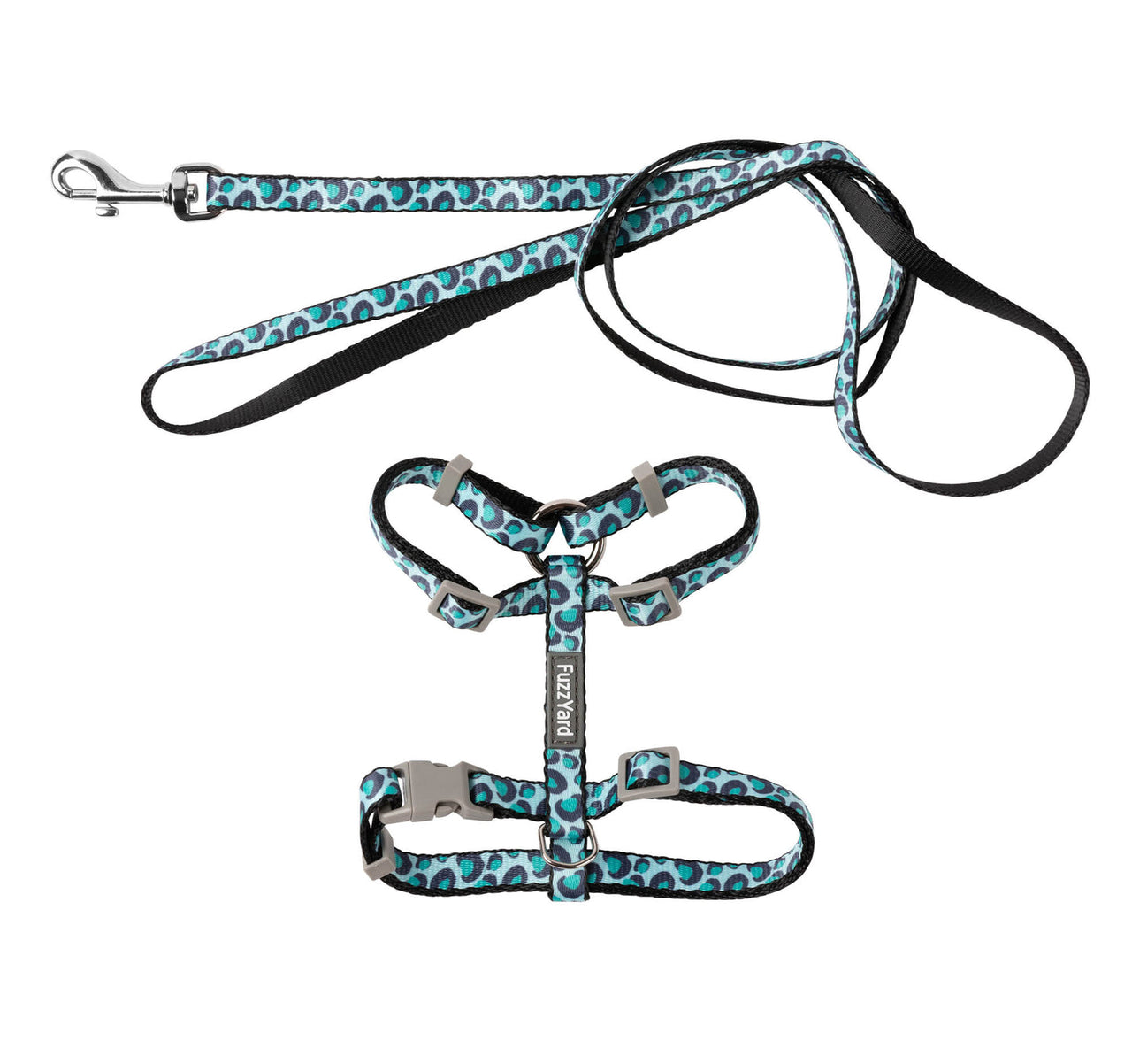 Fuzzyard Cat Walking Set - Wild One Aqua