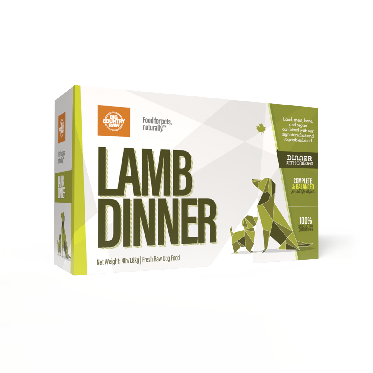 Big Country Raw - Lamb Dinner Carton 4 x 1 lb