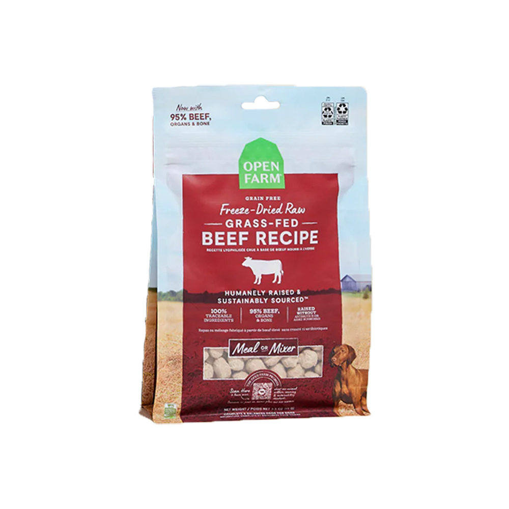 Open Farm® Grass-Fed Beef Recipe Freeze-Dried Raw Dog Food