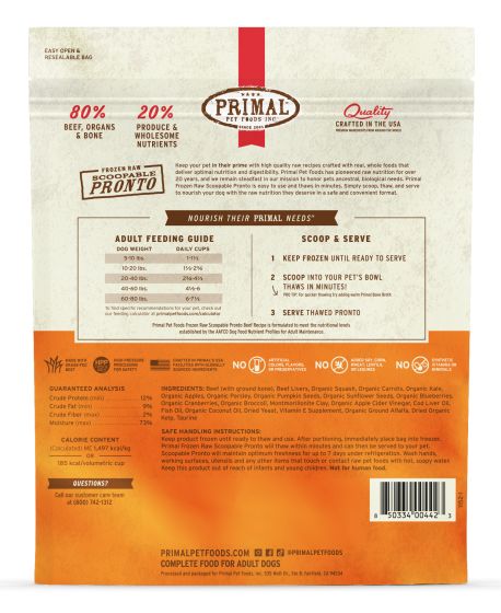 Primal - Dog Frozen Pronto Beef