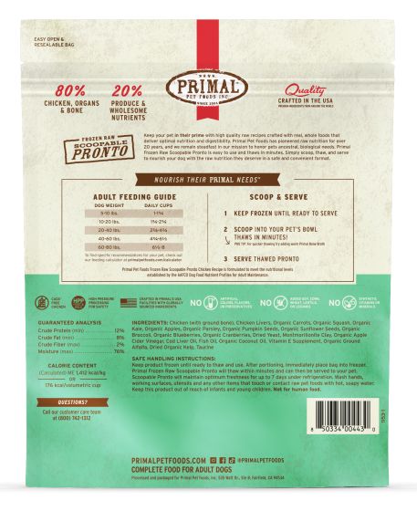 Primal - Dog Frozen Pronto Chicken