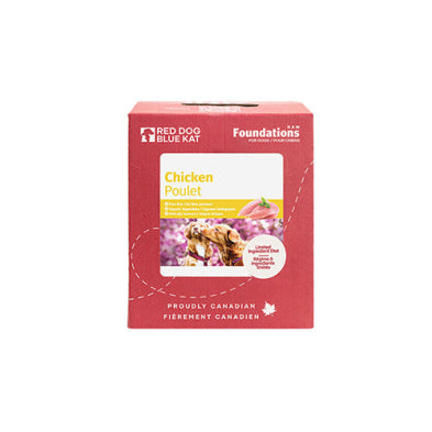 RED DOG BLUE KAT Foundations Raw Chicken Recipe Frozen Dog Food 4 x 0.25 lb
