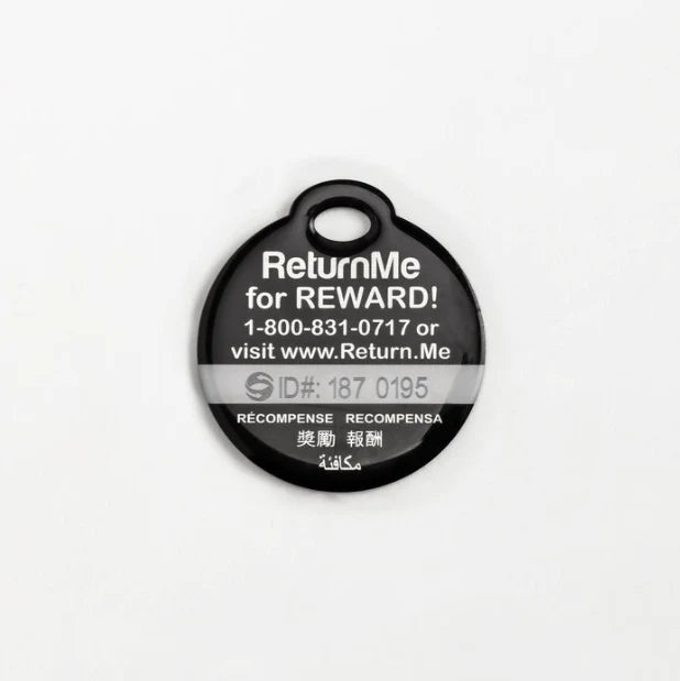 Circle Collar Tag with Lost & Found Service