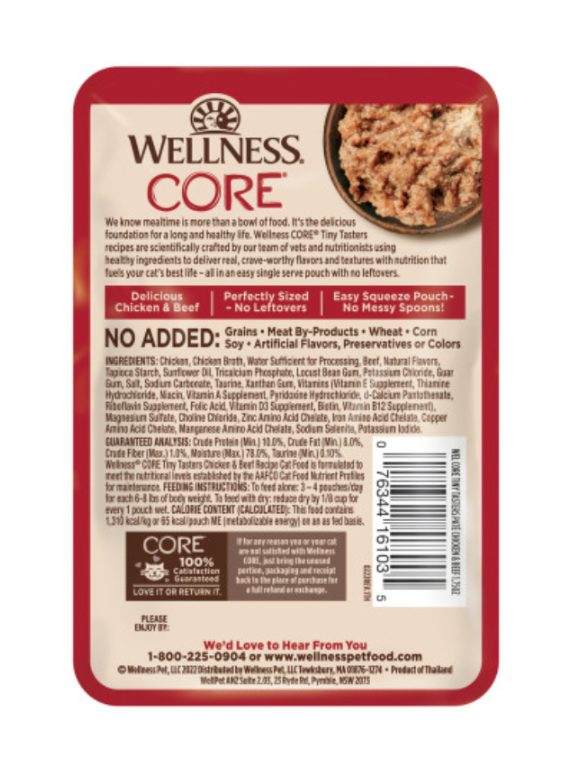 Wellness CORE Tiny Tasters Chicken & Beef Wet Cat Food