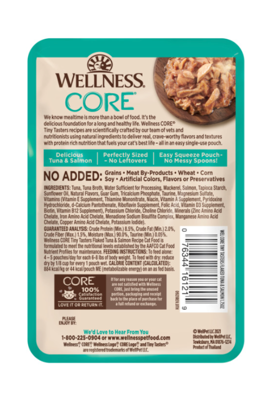 Wellness CORE Tiny Tasters Flaked Tuna & Salmon in Sauce Wet Cat Food