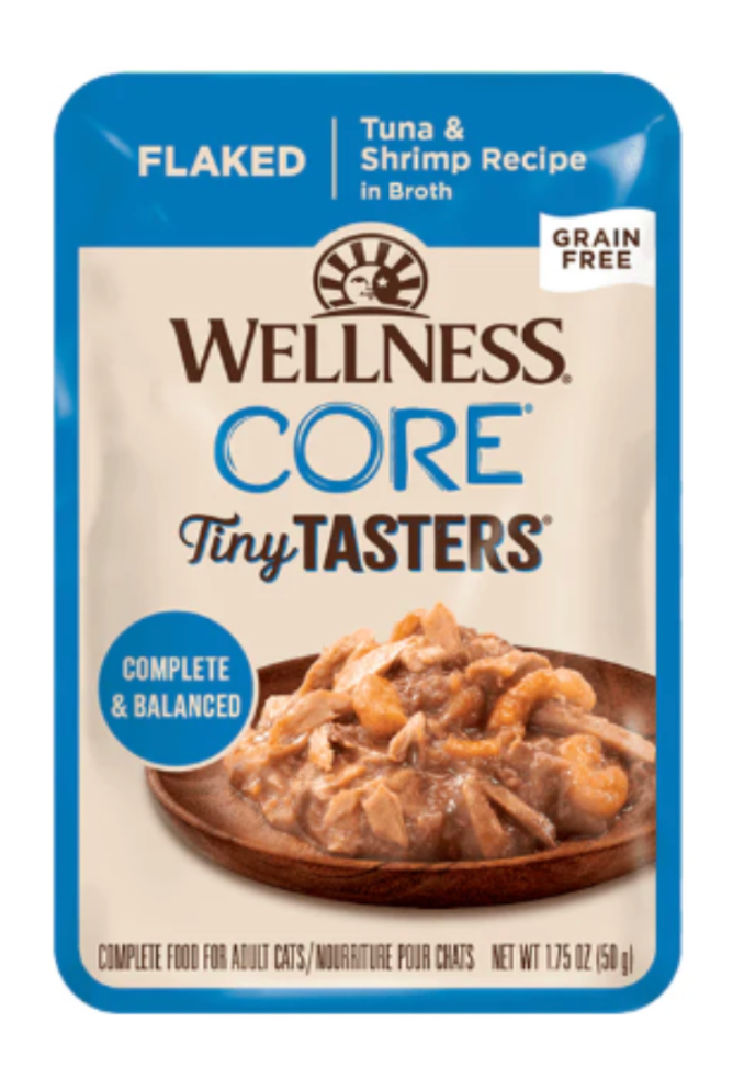 Wellness CORE Tiny Tasters Flaked Tuna & Shrimp in Sauce Wet Cat Food