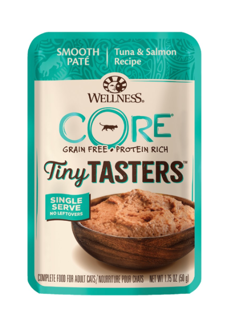Wellness CORE Tiny Tasters Grain Free Paté Tuna & Salmon Recipe Wet Cat Food