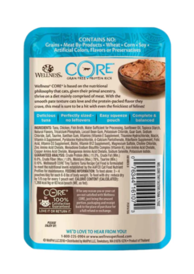 Wellness CORE Tiny Tasters Grain Free Paté Tuna Recipe Wet Cat Food